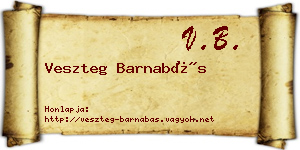 Veszteg Barnabás névjegykártya